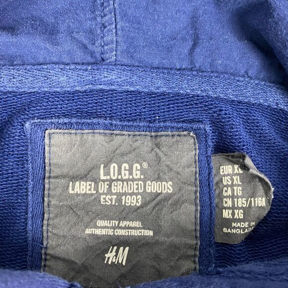 H&M L.O.G.O. Button Front Pullover Hoodie size XL - Picture 4 of 7